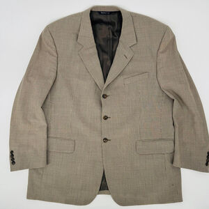 Burberrys' Vintage Brown Black Plaid Italian Wool Blazer - Authenticated